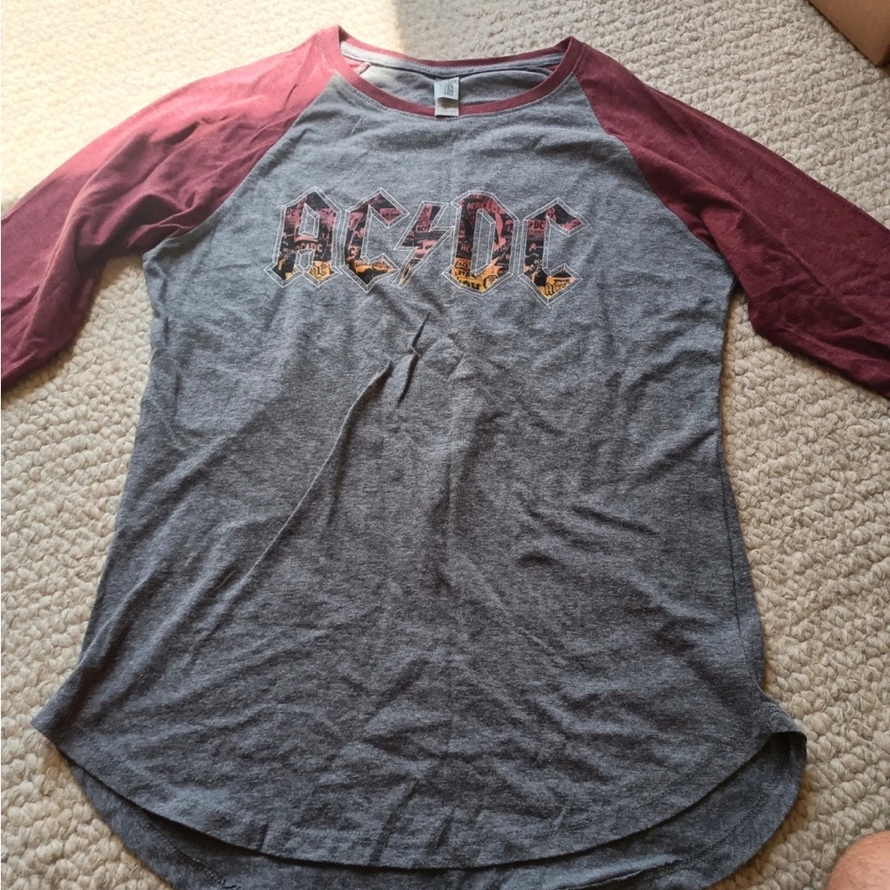 Instant Message women's long sleeve AC/DC shirt, size Ladies S